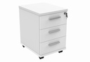 Mobile Under Desk Office Storage Unit | 3 Drawers | White