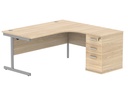 Su Rh Rad Desk+Desk High Ped-1600X1200-Canadian Oak/Silver